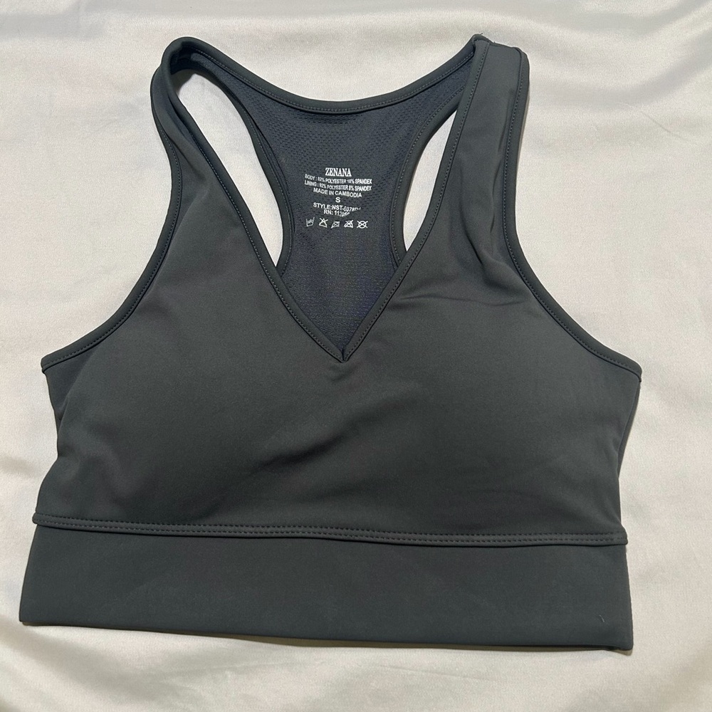 NWT Black Zenana Sports Bra with Removable Padding sizes S, M, L, XL